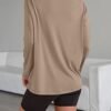 Trendy Queen Oversized Long Sleeve Tee