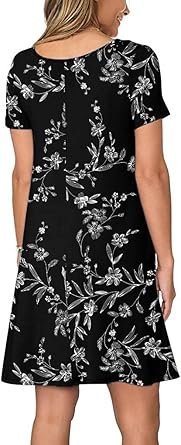 Women's Summer T-Shirt Dress with Pockets