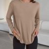 Trendy Queen Oversized Long Sleeve Tee