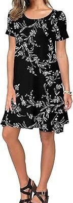 Women's Summer T-Shirt Dress with Pockets