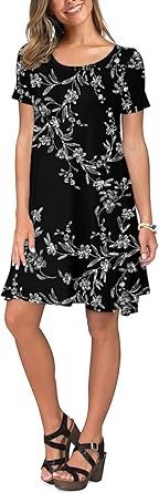 Women's Summer T-Shirt Dress with Pockets