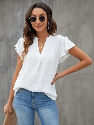 Blooming Jelly Women's White Blouse