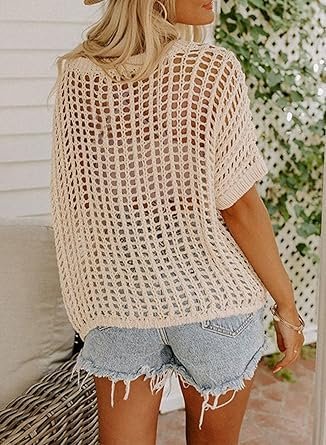 Dokotoo Women's Summer Crochet Sweater