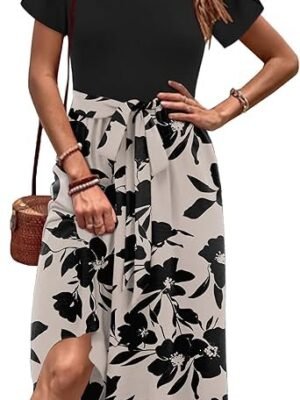 Zeagoo Women's Midi Dress with Pockets 2025