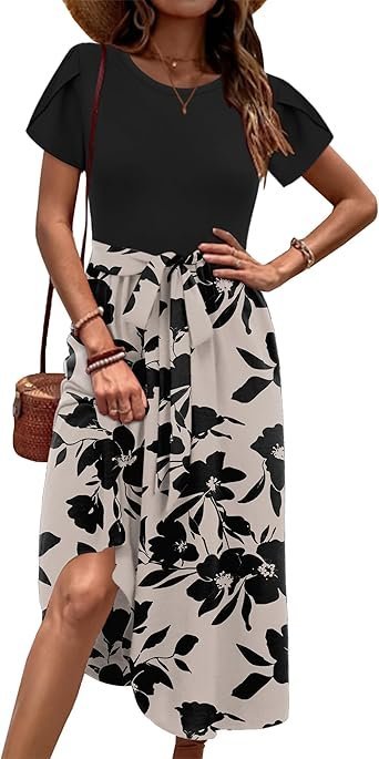 Zeagoo Women's Midi Dress with Pockets 2025