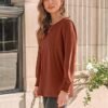 AUTOMET Long Sleeve Pleated Blouses