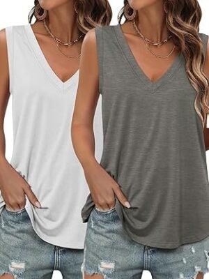 KKJ 2 Pack Womens Tank Tops