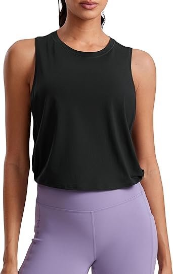 CRZ YOGA Pima Cotton Cropped Tank