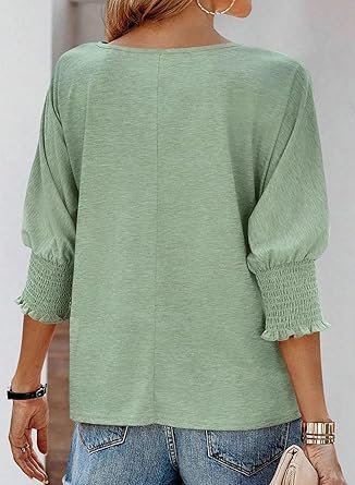 Dokotoo Women's 3/4 Sleeve Fashion Tops