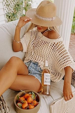 Dokotoo Women's Summer Crochet Sweater