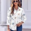 Zeagoo Women's Floral Button Down Shirts