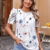 Zeagoo Boho Puff Sleeve Blouse