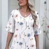 Zeagoo Women's Casual V-Neck Blouse