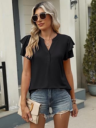 ANRABESS Women's Ruffle Blouse