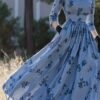 Elegant Eid V-Neck Long Dress